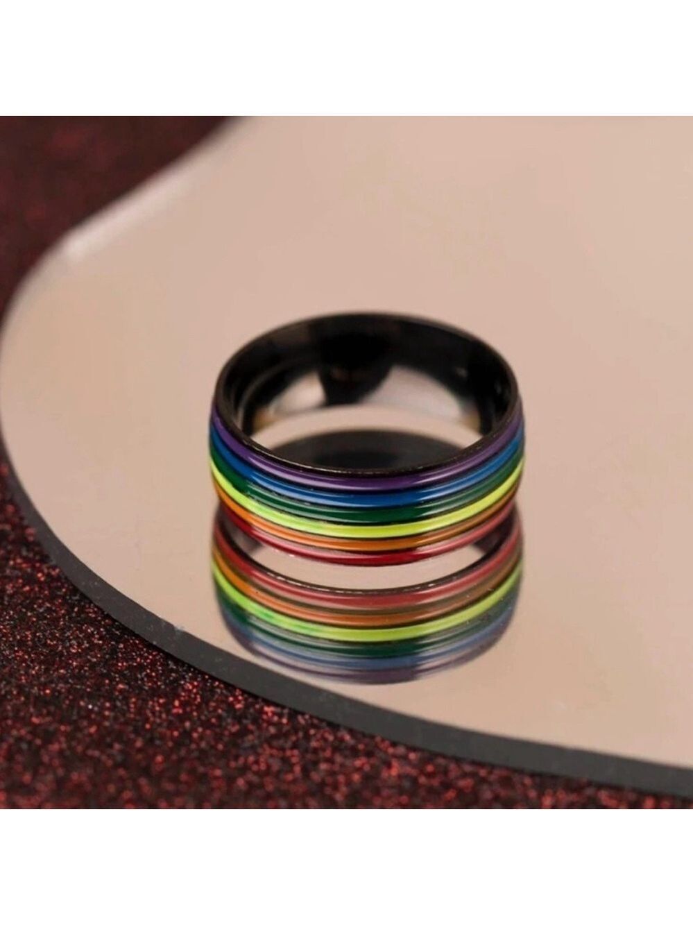 🌈 Rainbow Stripe Ring 🌈